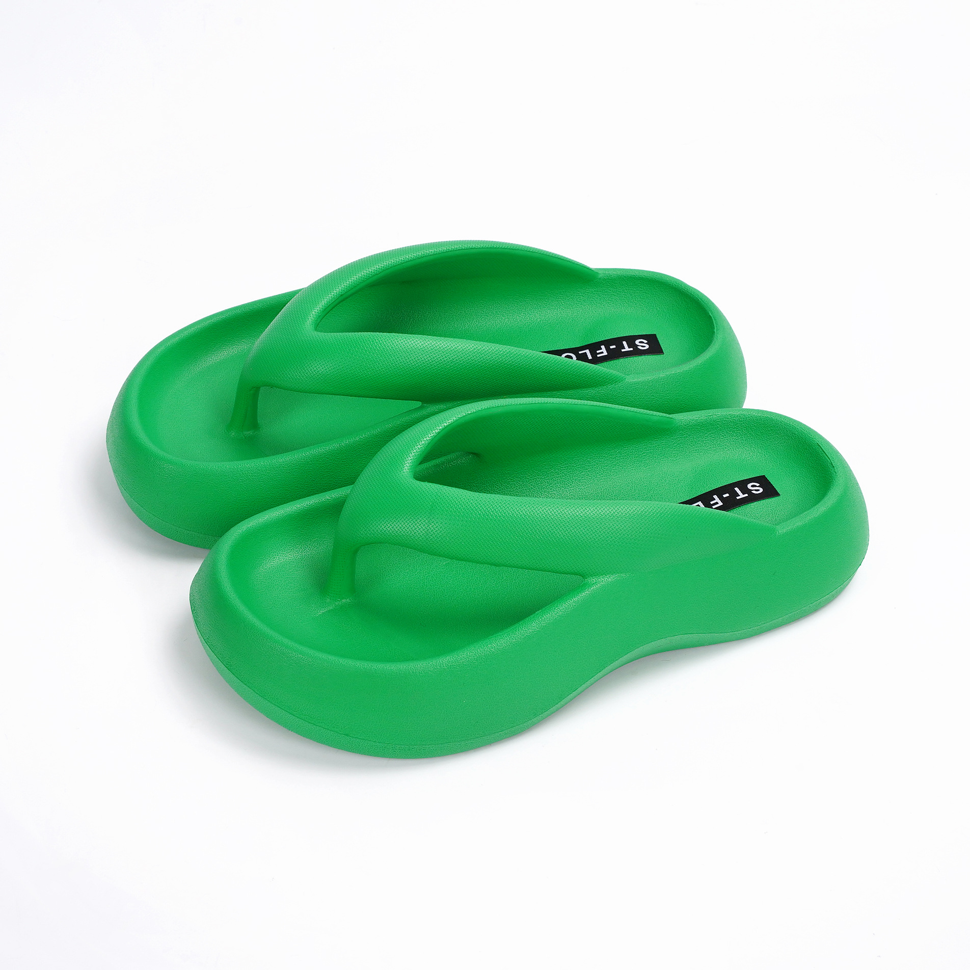 Summer Clip-Foot Bread Slippers EVA Rubber And Plastic Thick Bottom Non-Slip Herringbone Men's And Women's Slippers For Outer Wear image 9